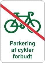 parkering af cykler forbudt