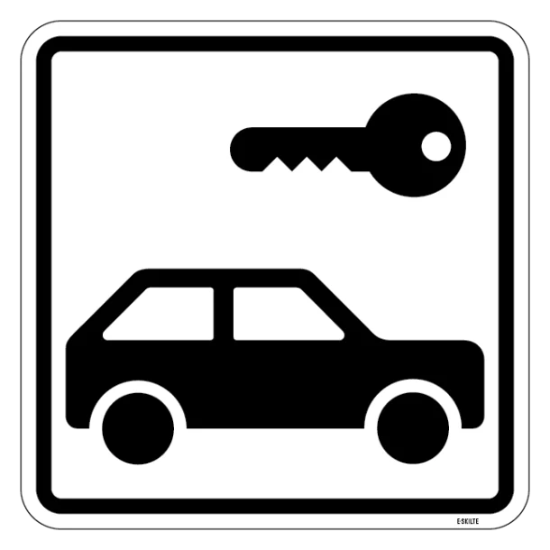 Bil nøgle - piktogram skilt