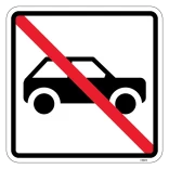 Bil forbud - piktogram skilt