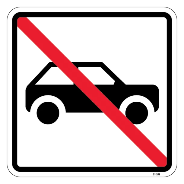 Bil forbud - piktogram skilt