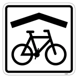 Cykel overdækning - piktogram skilt