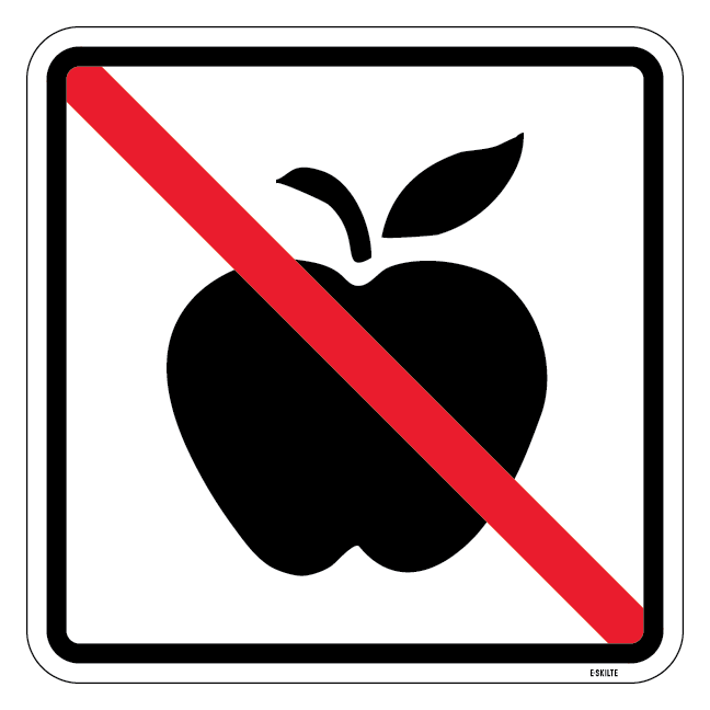 Frugt forbud - piktogram skilt