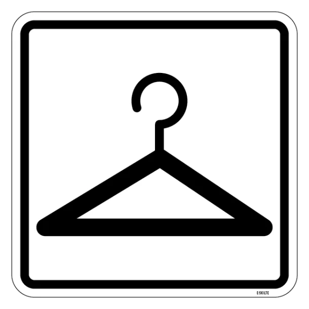 Garderobe - piktogram skilt