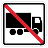 Lastbil forbud - piktogram skilt