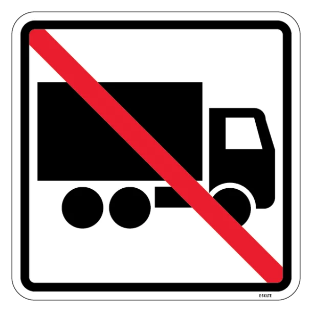 Lastbil forbud - piktogram skilt