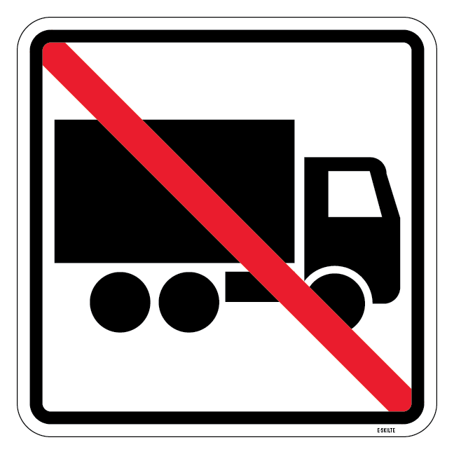 Lastbil forbud - piktogram skilt