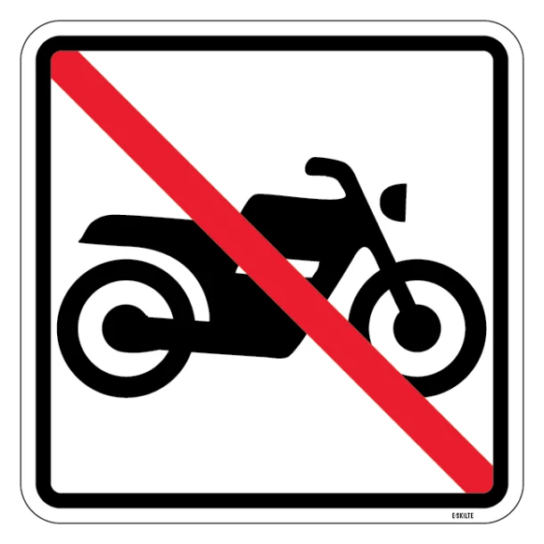 Motorcykel forbudt skilt