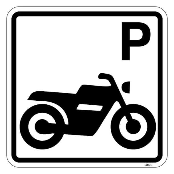 Motorcykel P - piktogram skilt