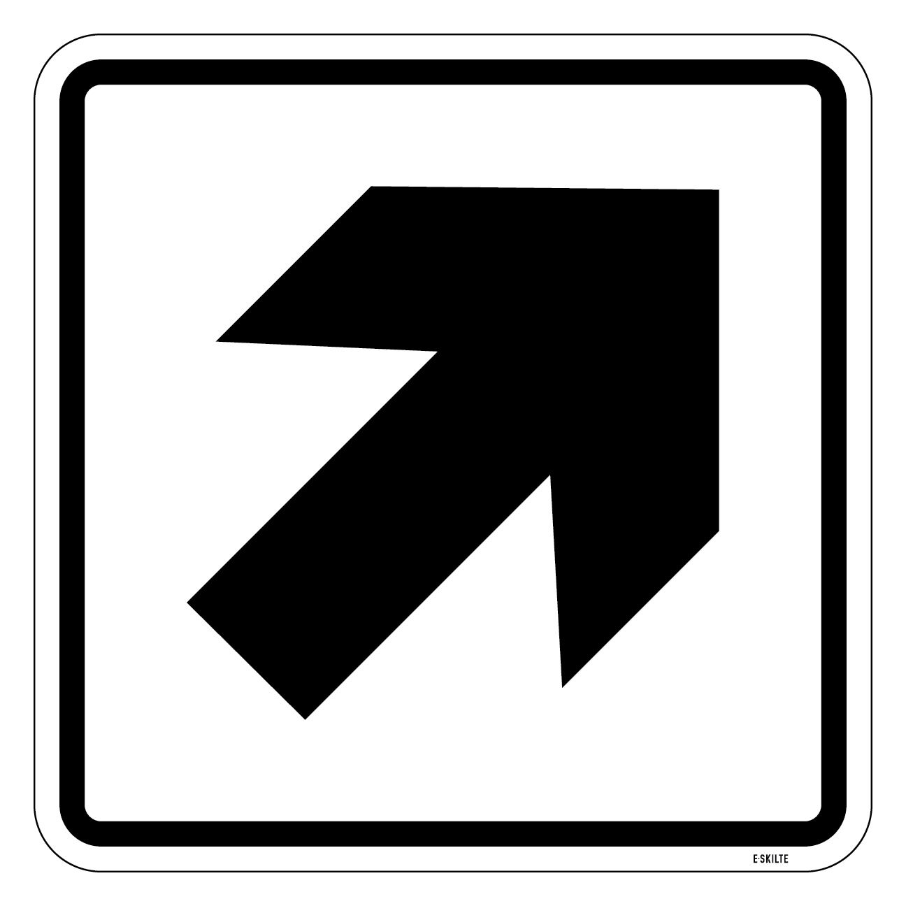 Pil op - piktogram skilt - E-skilte