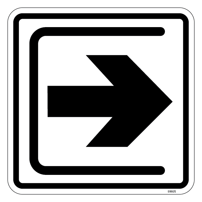 Pil ud - piktogram skilt