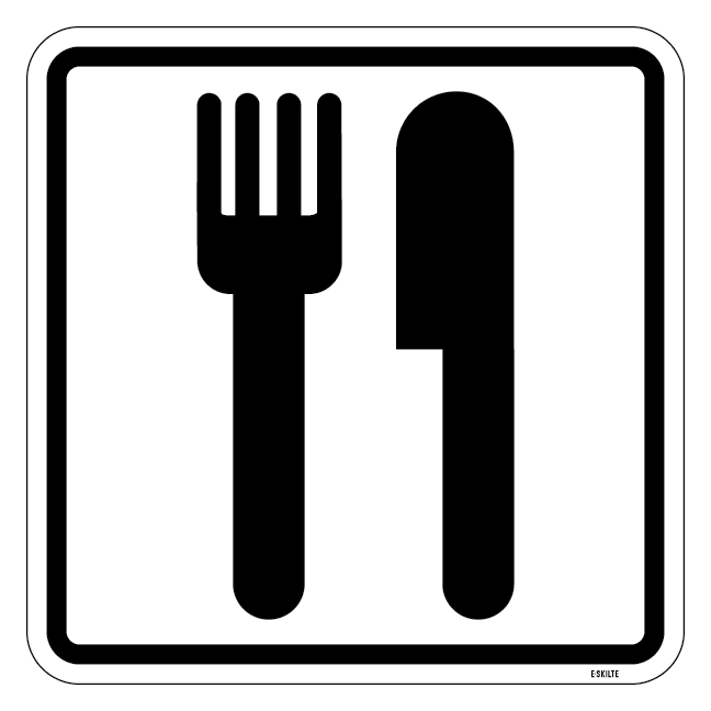 Spisested - piktogram skilt