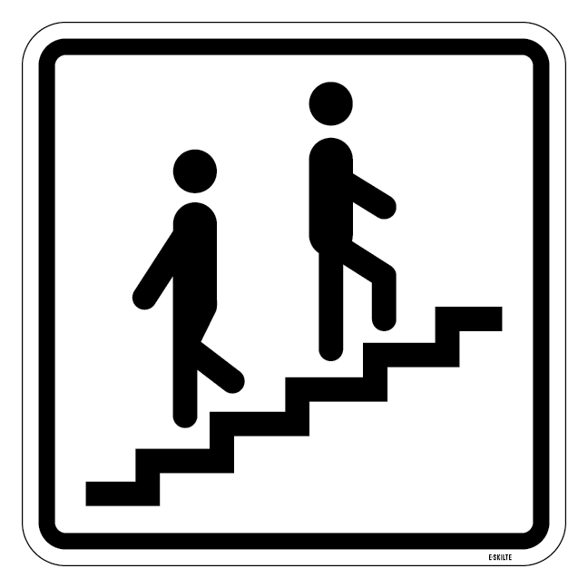 Trappe - piktogram skilt