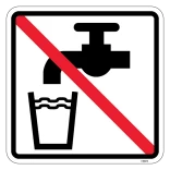 Vand forbud - piktogram skilt
