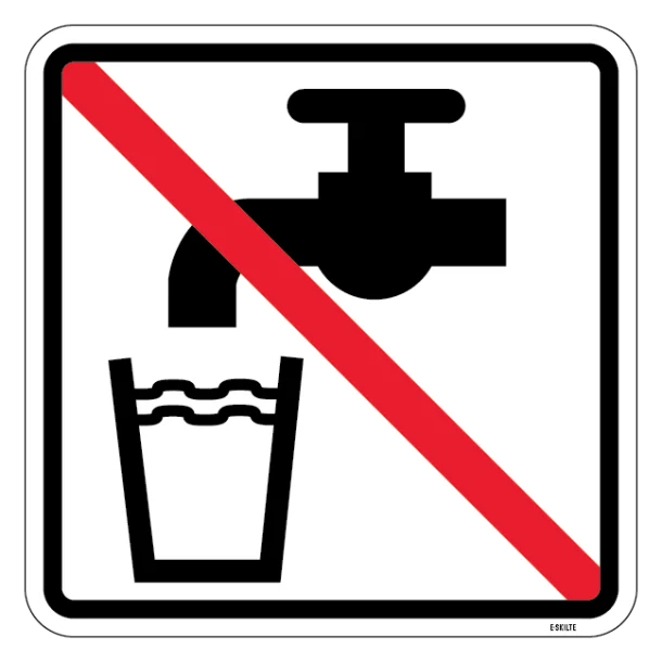 Vand forbud - piktogram skilt