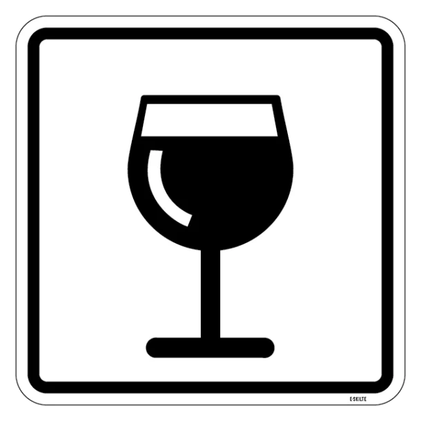 Vin - piktogram skilt