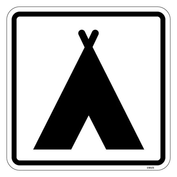 Camping - piktogram skilt