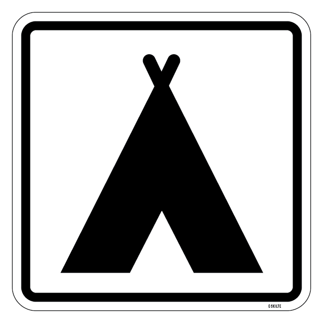 Camping - piktogram skilt