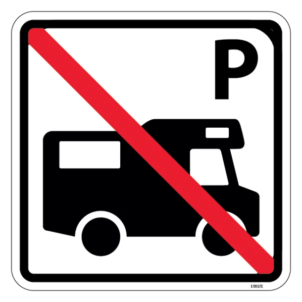 Autocamper P parkering forbudt skilt