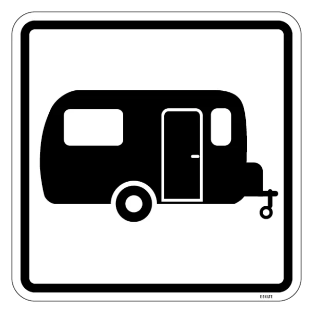 Campingvogn skilt - piktogram