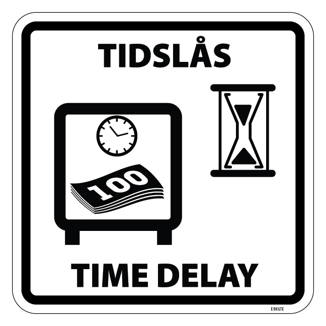 Tidslås. - piktogram skilt