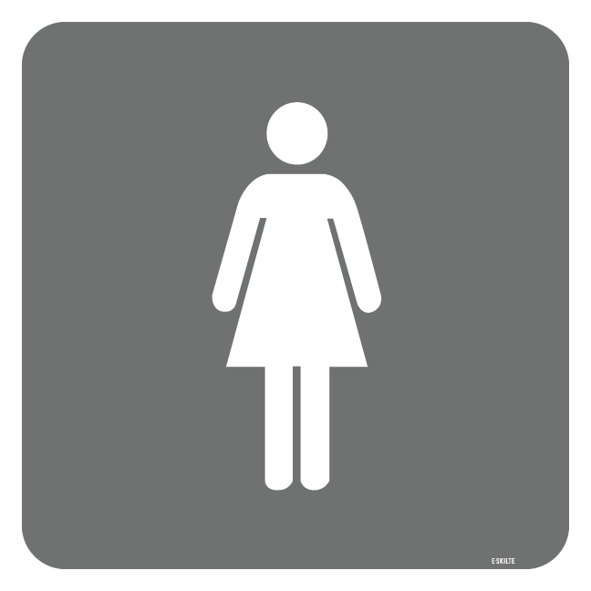 Toilet Damer grå. Piktogram skilt