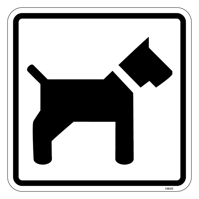 Hund. Piktogram skilt