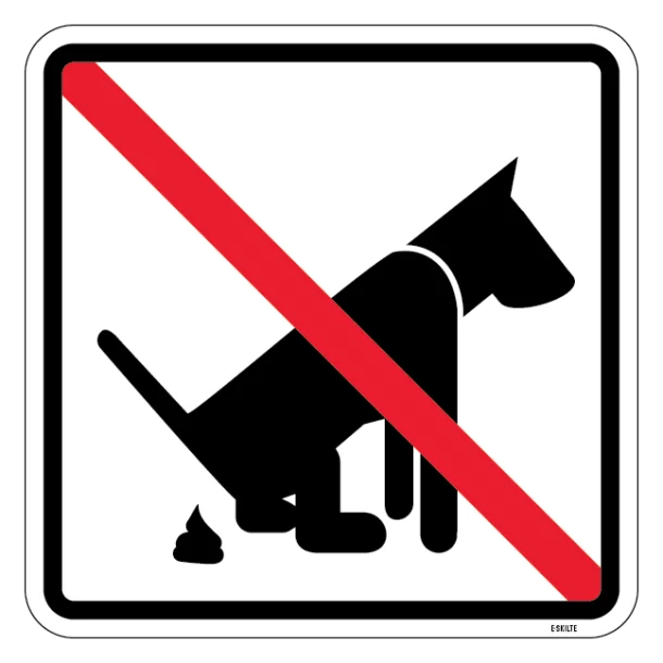 Hundelorte forbuds piktogram skilt