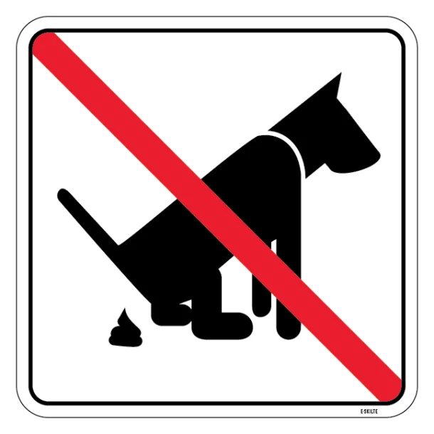 Hundelorte forbuds piktogram skilt