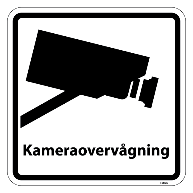 Kameraovervågning piktogram. skilt