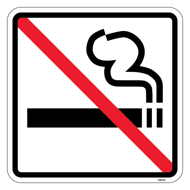 Rygning forbudt piktogram skilt