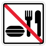 Spisning forbudt - Piktogram skilt