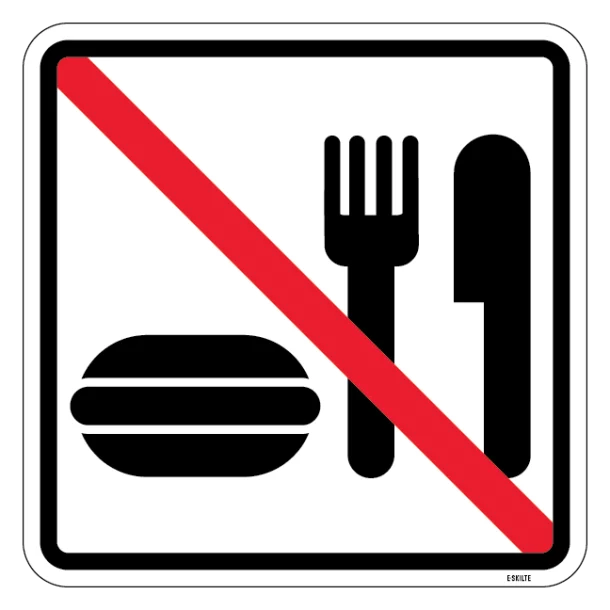 Spisning forbudt - Piktogram skilt