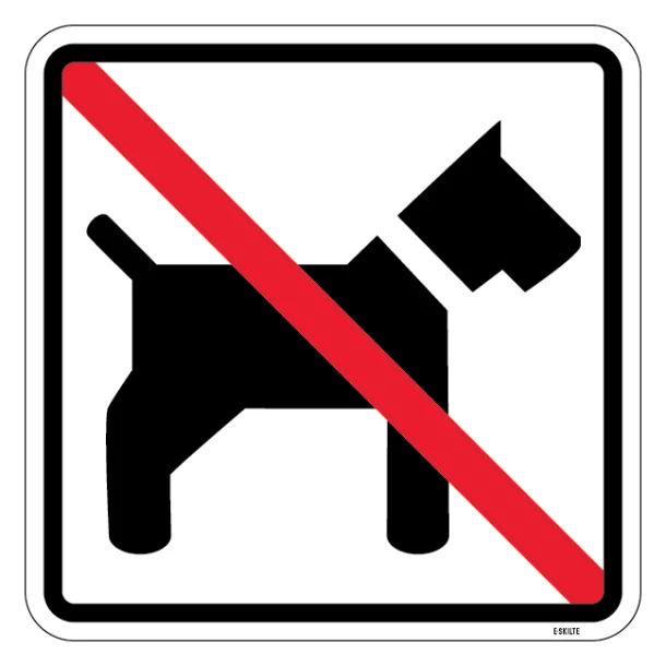 Hunde forbudt piktogram skilt