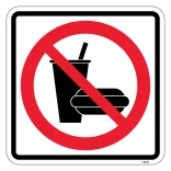Mad og drikke forbud - Piktogram skilt