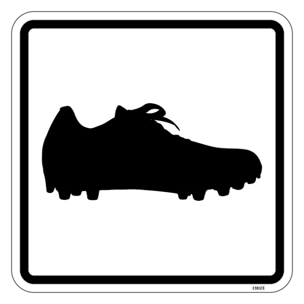 Fodboldstøvle piktogram skilt