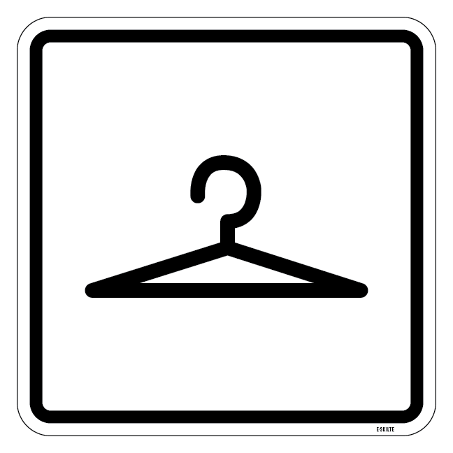 Garderobe Piktogram skilt