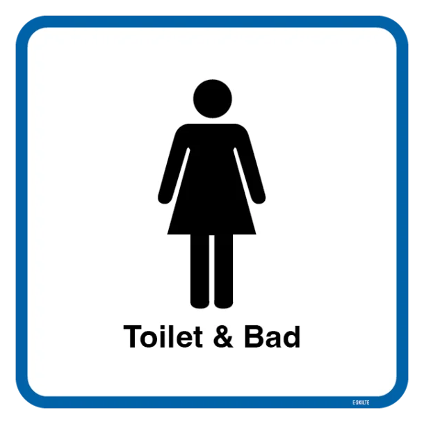 Toilet & bad damer Piktogram skilt