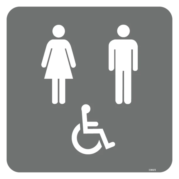Dame mand handicap toilet Piktogram skilt