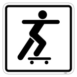 Skateboardkørsel - Piktogram skilt