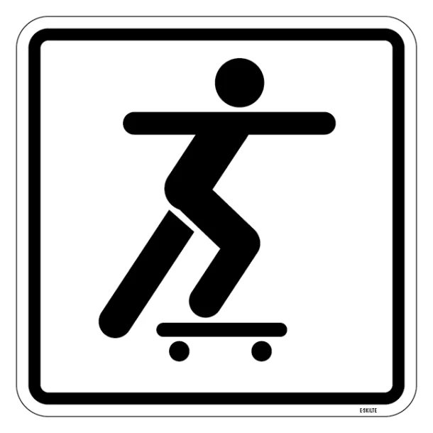 Skateboardkørsel - Piktogram skilt
