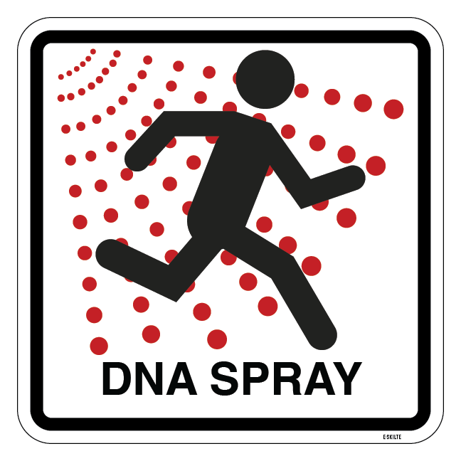 DNA-spray - Piktogram skilt