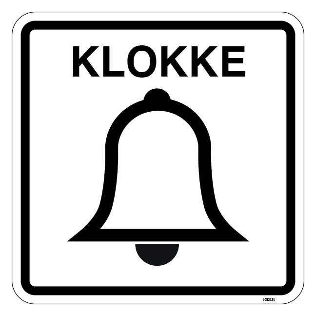 Klokke. Piktogram skilt