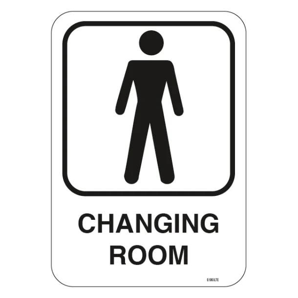 Changing room. Mand. Toiletskilt