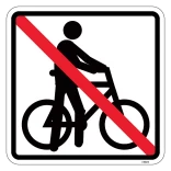 Trækning af cykel forbudt Piktogram. skilt