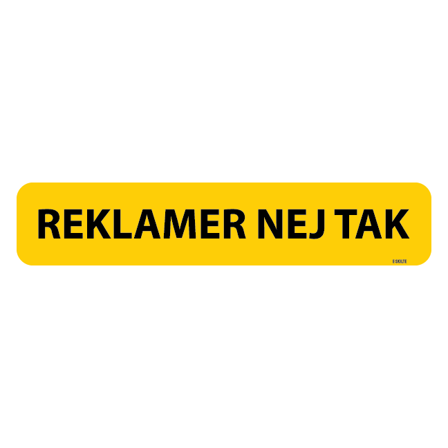 Reklamer nej tak skilt