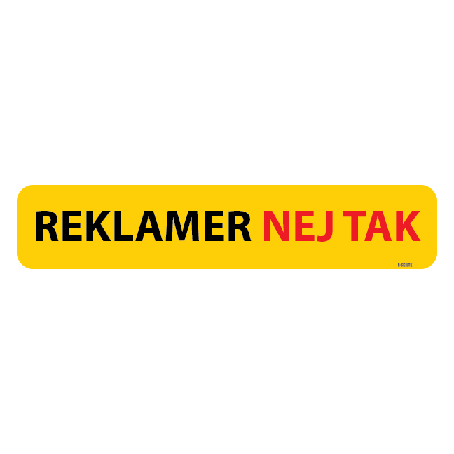 Reklamer nej tak skilt