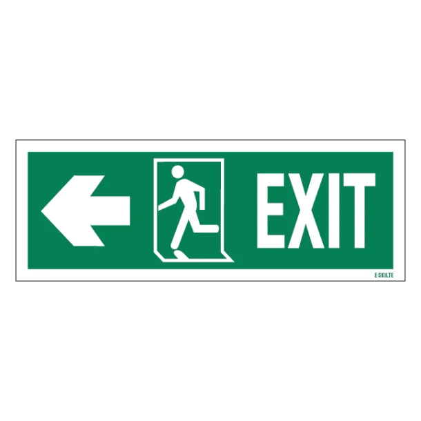 Exit Right-man Run Left-arrow Left Redningsskilte.