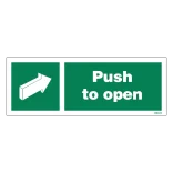 Arrow-push To Open-boxes Redningsskilte.