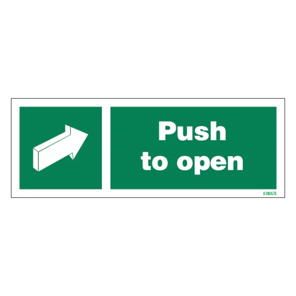 Arrow-push To Open-boxes Redningsskilte.