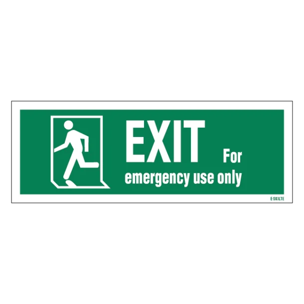 Emergency Exit-run Man Left Redningsskilte.